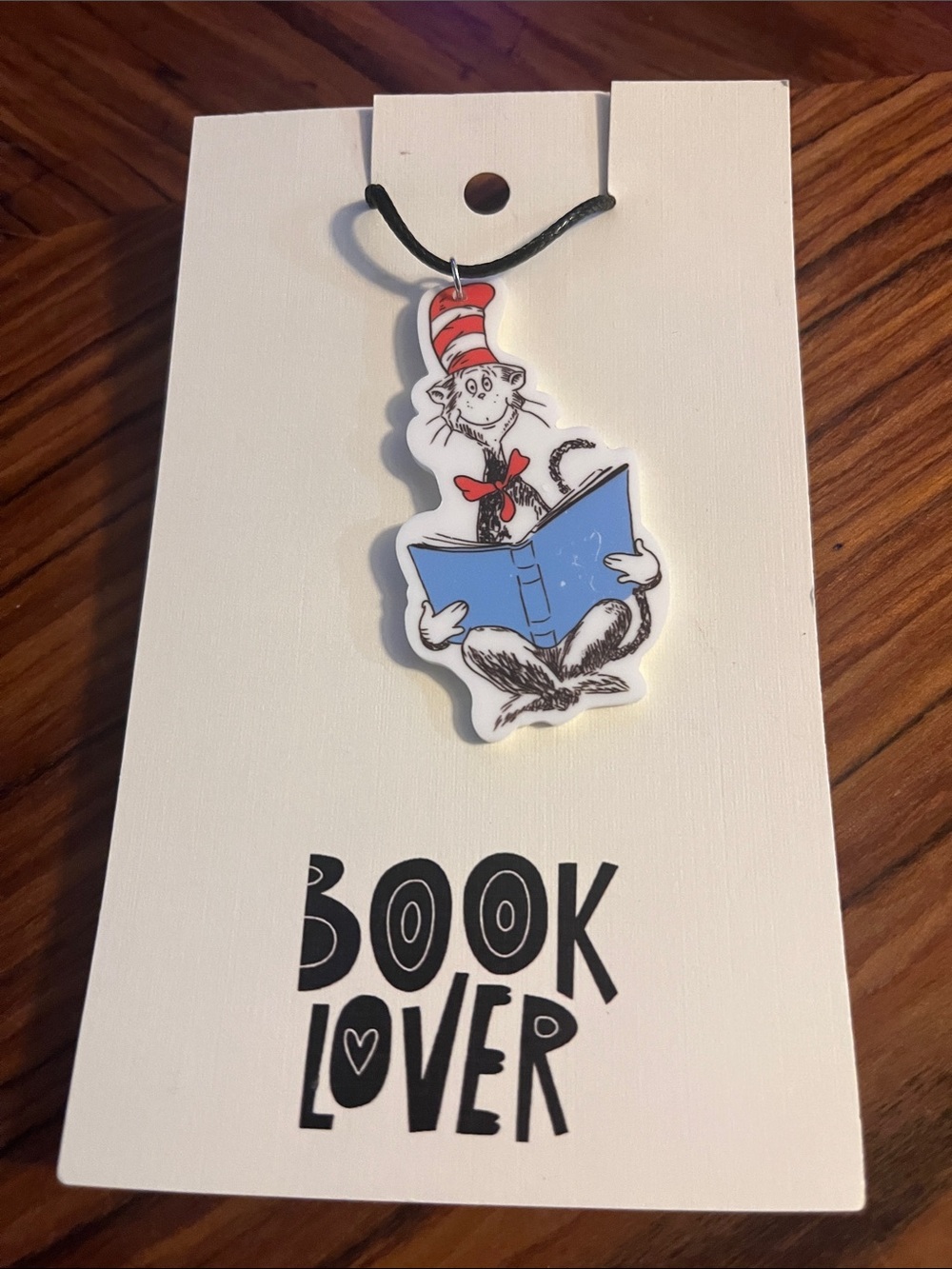 Cat in the Hat Kids Book Necklace - Red, Blue, White